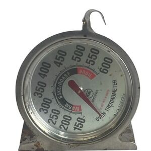 AcuRite Oven Thermometer Stainless Steel Cooking Baking Roast‎ Broil Warm Gauge